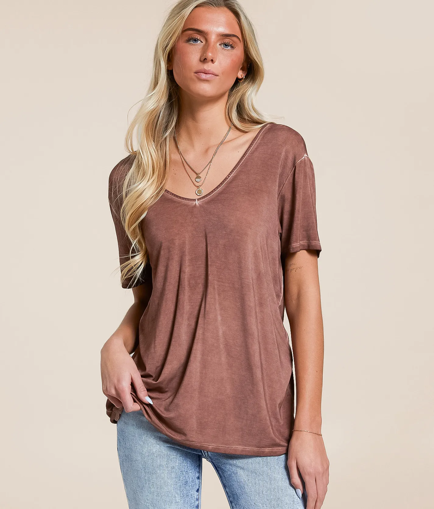 White Crow Joan Sleek Top Whipped Mocha Clearance