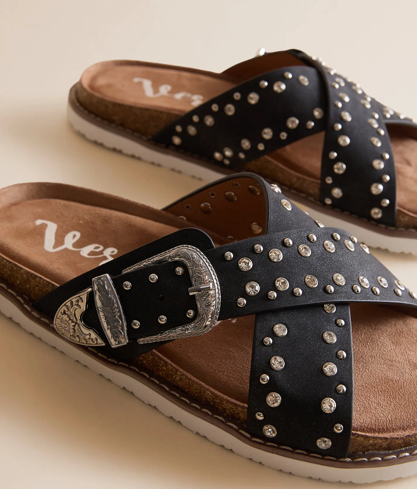 Very G Jocilyn Western Glitz Sandal Taupe Outlet