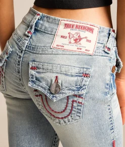 True Religion Joey Flare Stretch Jean Petal Bloom Sale