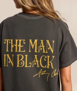 Merch Traffic Johny Cash Band T-Shirt Black Discount