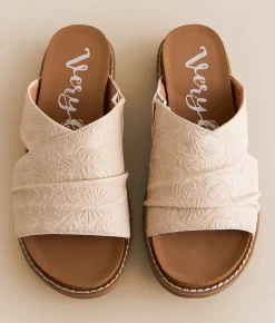 Very G Jolene Tooled Sandal Cream
