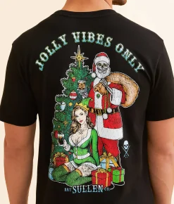 Sullen Jolly Vibes T-Shirt Jet Black New
