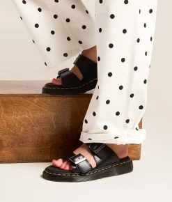 Dr. Martens Josef Analine Leather Sandal Black Hot