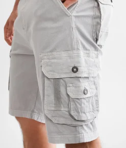 BKE Joshua Cargo Stretch Short Light Grey