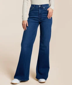 7 For All Mankind Jo Wide Leg Stretch Jean Crater Discount