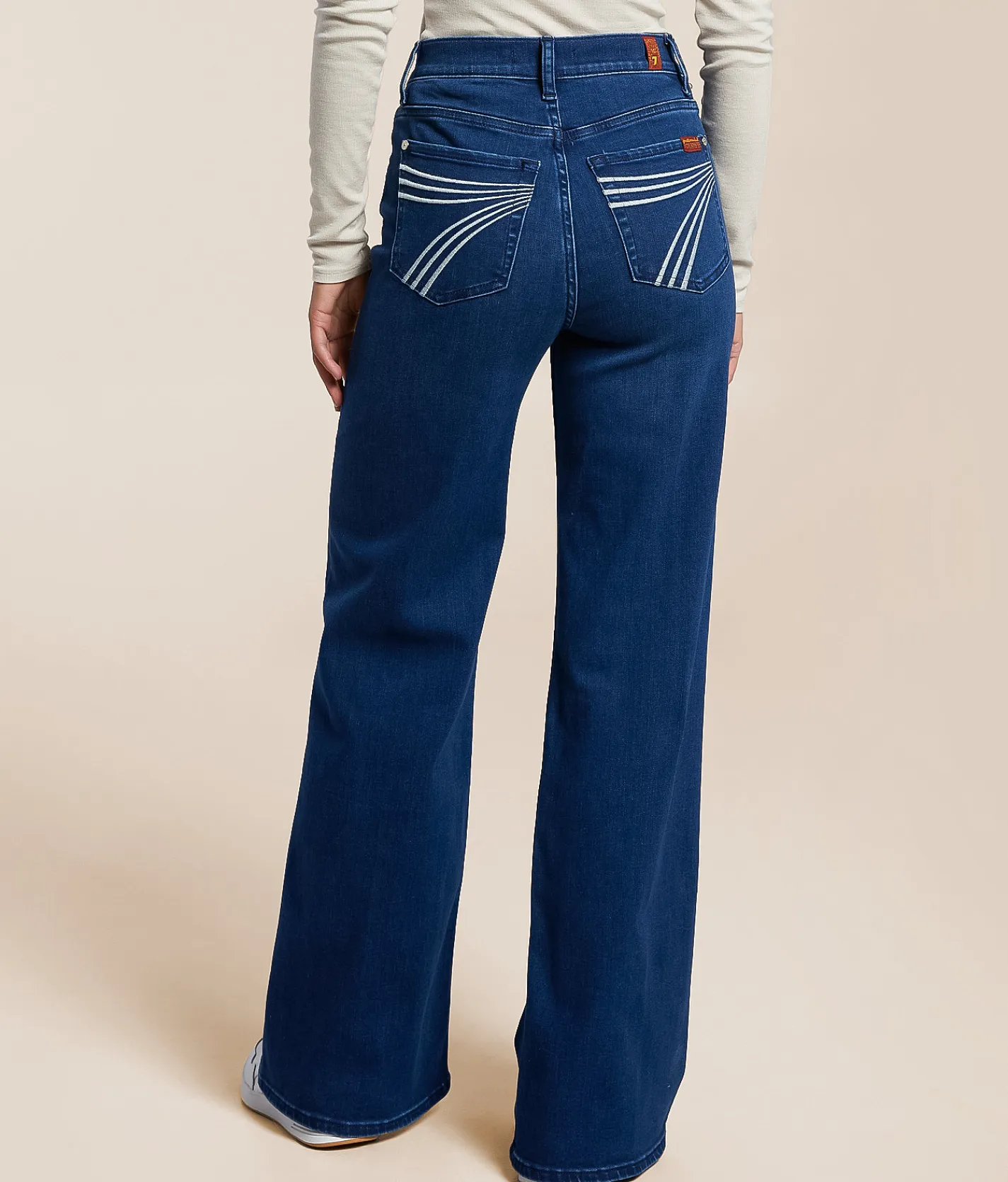 7 For All Mankind Jo Wide Leg Stretch Jean Crater Discount