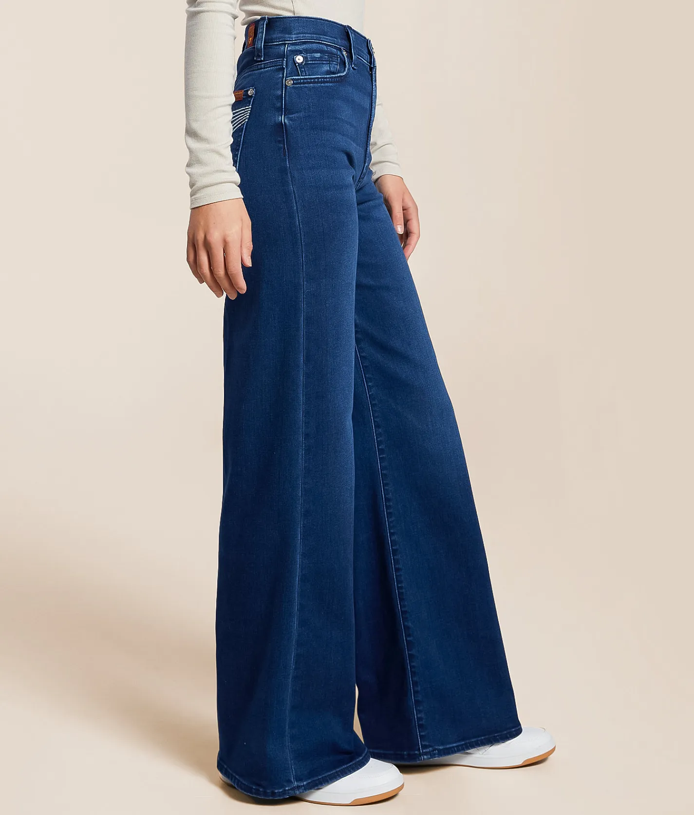 7 For All Mankind Jo Wide Leg Stretch Jean Crater Discount