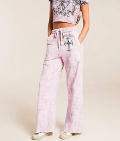 Bottoms | Affliction Jump Camo Sweatpant Lt Pink Reactive