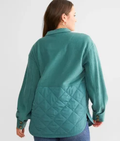 Tops|Coats & Jackets | Z Supply Jump Start Fleece Shacket Sandstone