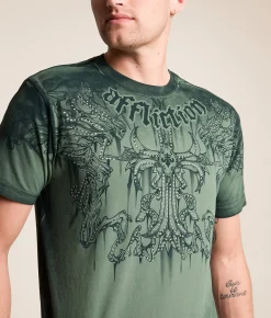 Graphic T-Shirts | Affliction Jump T-Shirt Lily Pad