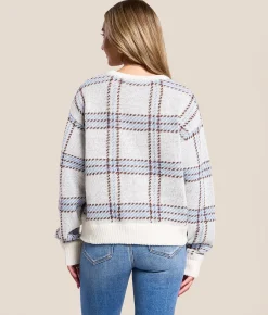 Z Supply Junction Plaid Sweater Natural Sale