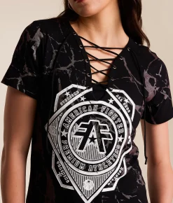 Tops | American Fighter Jupiter Lace-Up T-Shirt Black