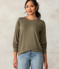 Buckle Black Jurnee Crossover Top Dusty Olive