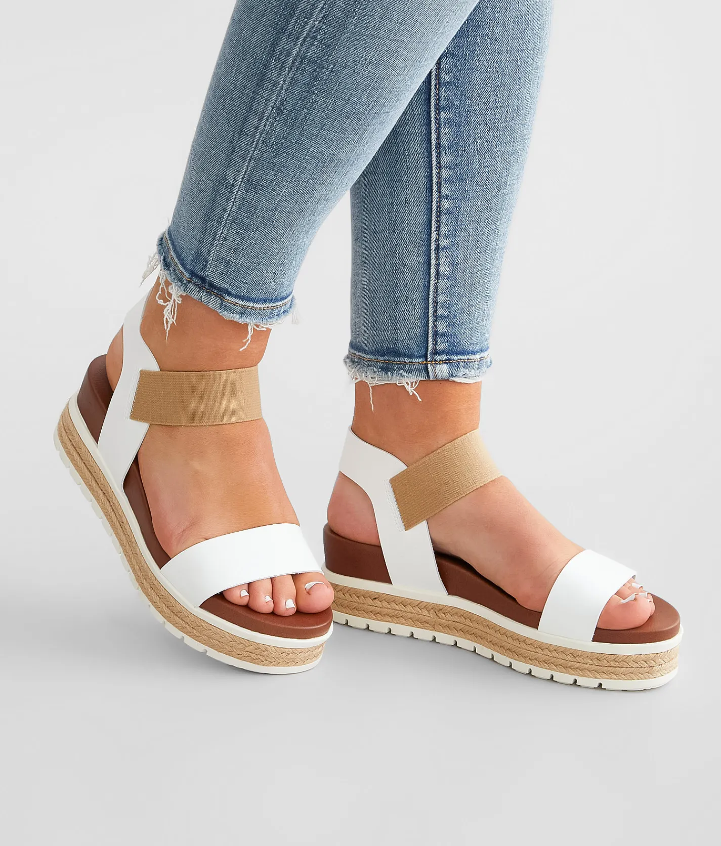 Shoes | Mia Kandice Wedge Sandal White