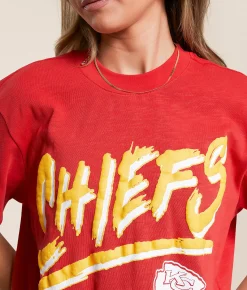 Junkfood Kansas City Chiefs Thrill Cropped T-Shirt Licorice Best