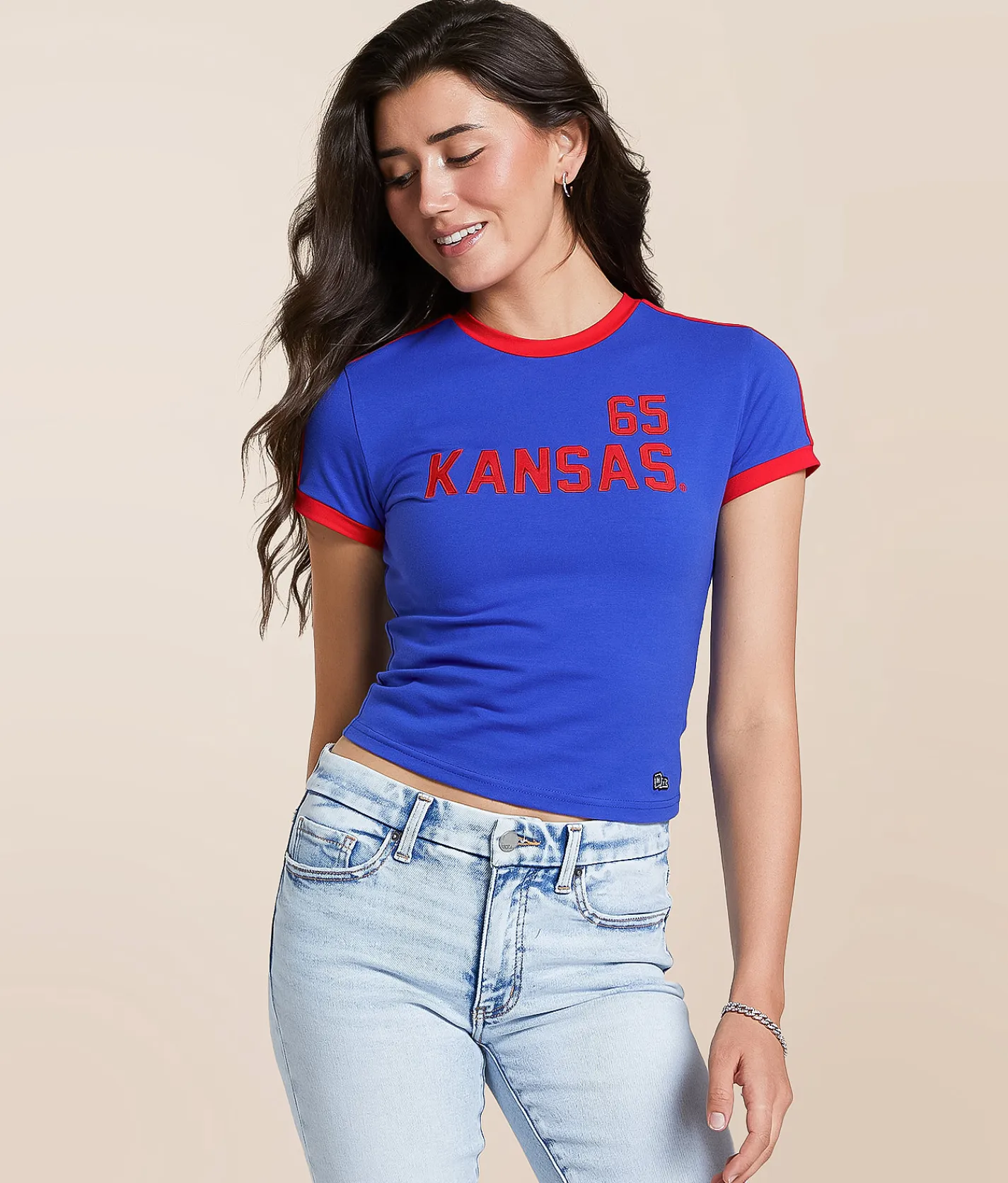 Tops | HYPE AND VICE Kansas Jayhawks Baby Cropped T-Shirt Royal