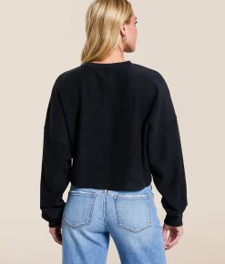 Gameday SOCIAL® Kansas Jayhawks Cropped Pullover Black