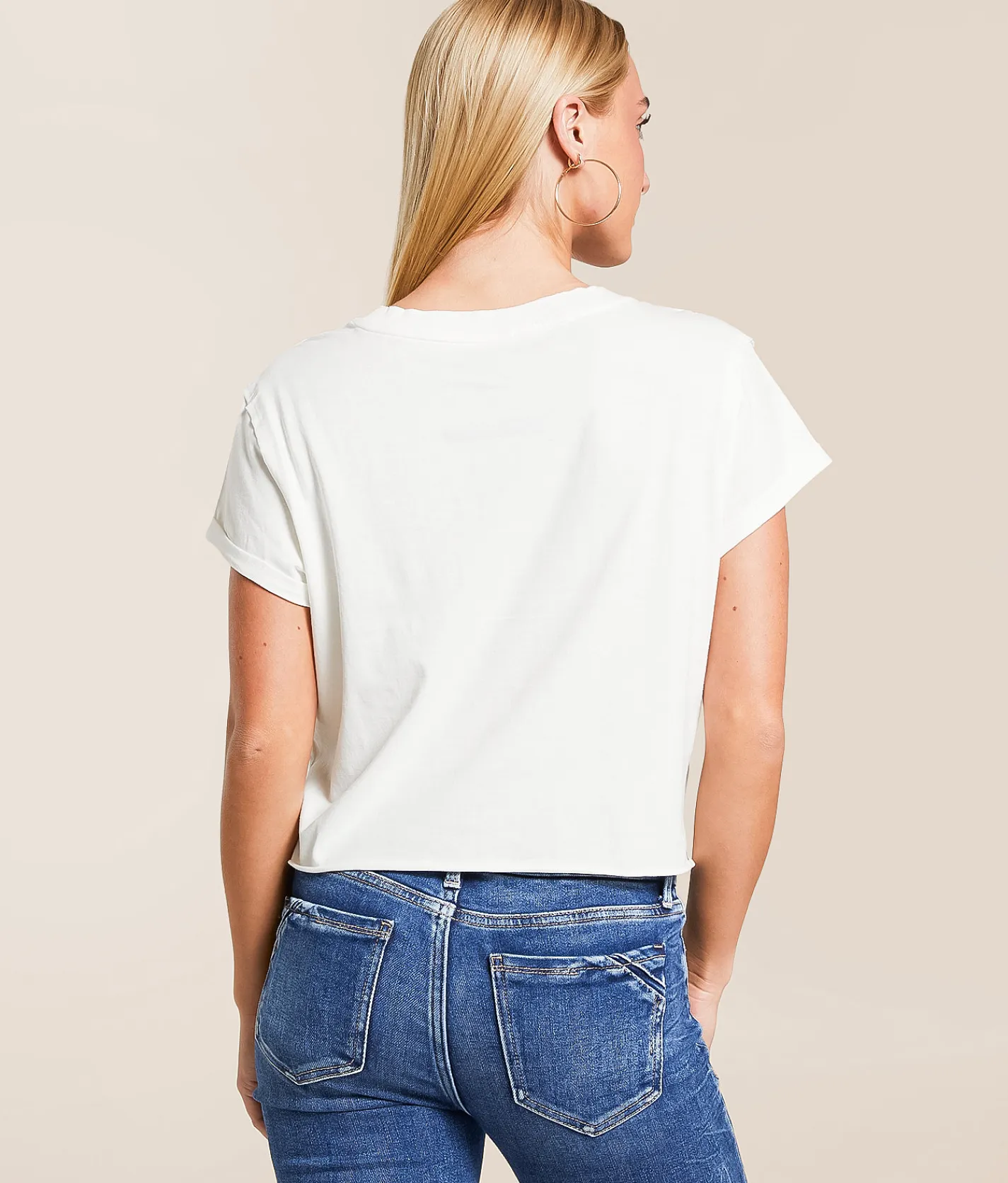 Tops | Gameday SOCIAL® Kansas Jayhawks Cropped T-Shirt White