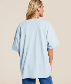 Tops | Gameday SOCIAL® Kansas Jayhawks Oversized T-Shirt Pale Blue