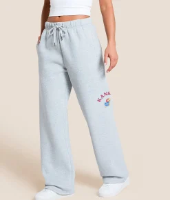 Bottoms|Activewear | HYPE AND VICE Kansas Jayhawks Sweatpant Heather Grey