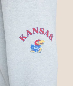 Bottoms|Activewear | HYPE AND VICE Kansas Jayhawks Sweatpant Heather Grey