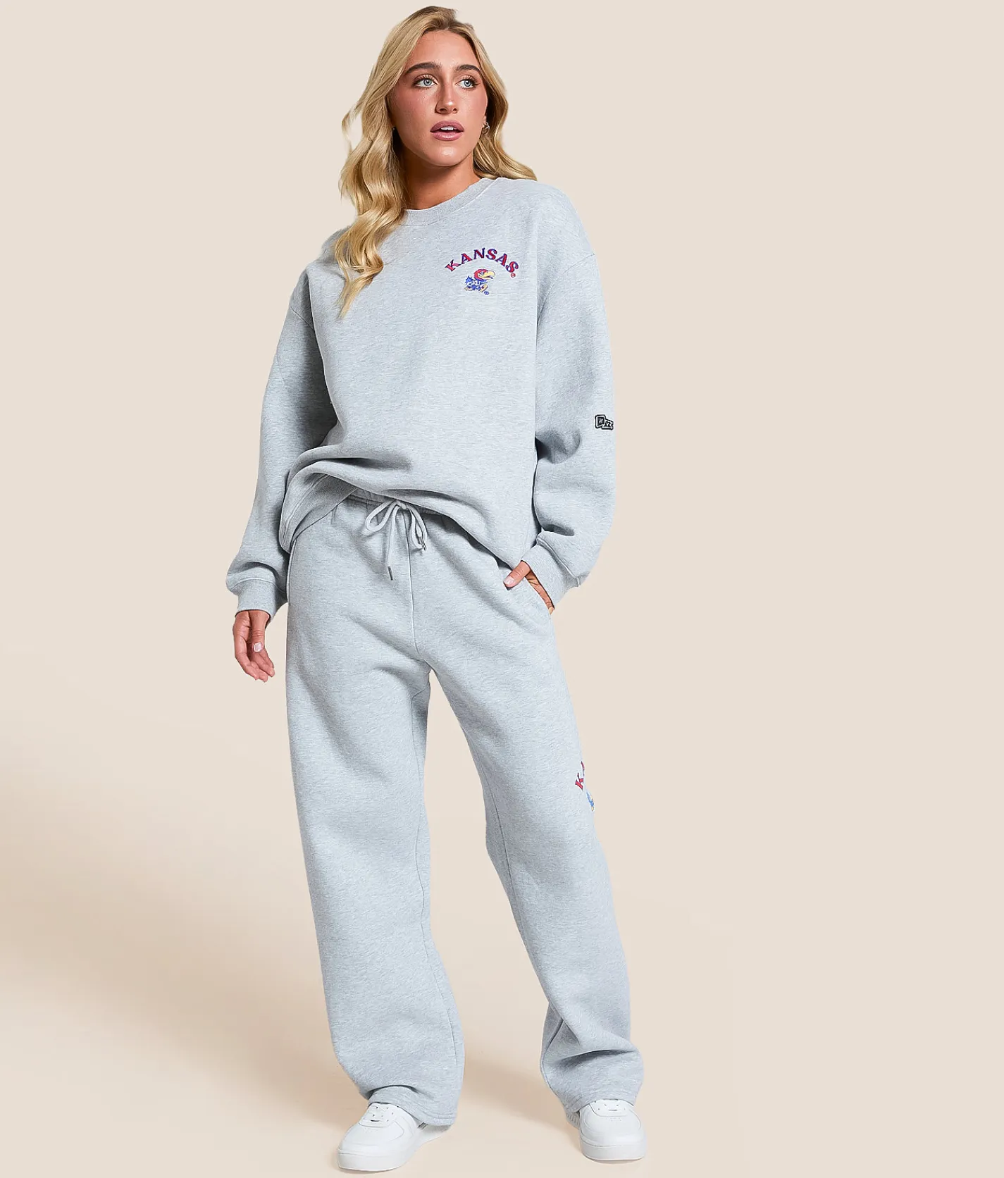 Bottoms|Activewear | HYPE AND VICE Kansas Jayhawks Sweatpant Heather Grey