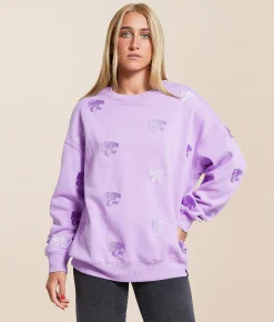 Gameday SOCIAL® Kansas State Oversized Pullover Lavender Online