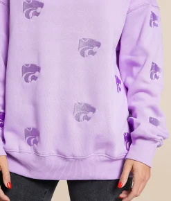 Gameday SOCIAL® Kansas State Oversized Pullover Lavender Online