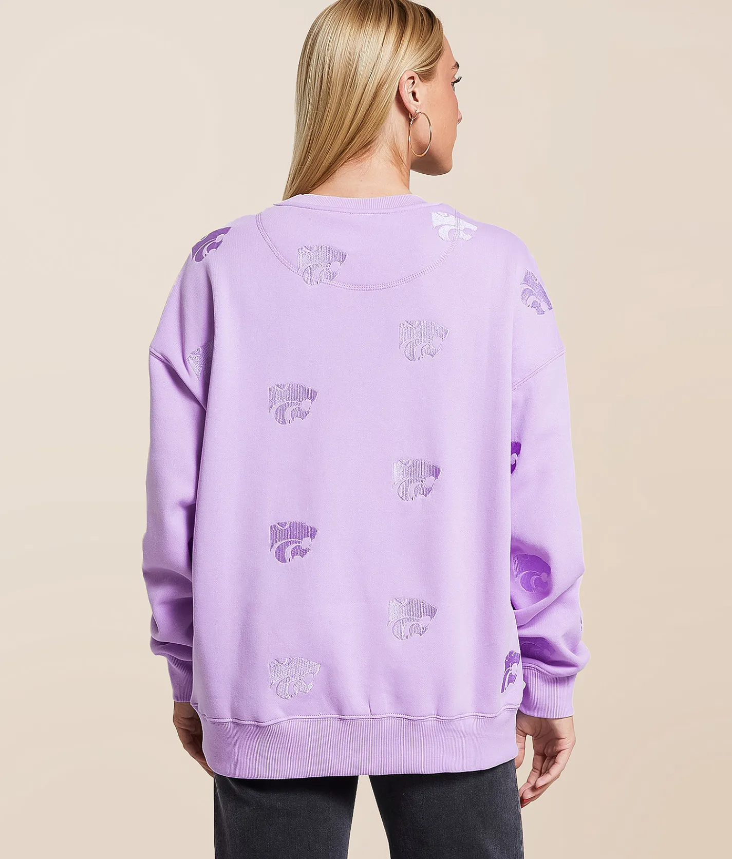 Gameday SOCIAL® Kansas State Oversized Pullover Lavender Online