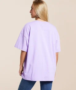 Tops | Gameday SOCIAL® Kansas State Oversized T-Shirt Lavender