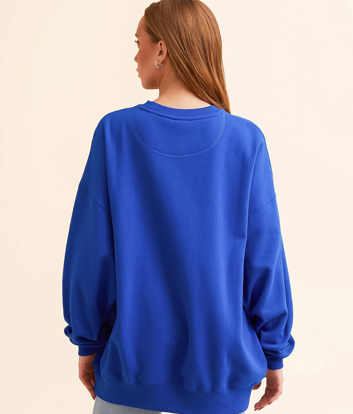 Tops | Gameday SOCIAL® Kansas Varsity Oversized Pullover Washed Royal