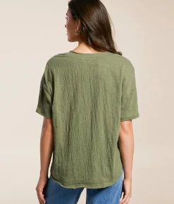 Tops | White Crow Kara Textured Top Avocado