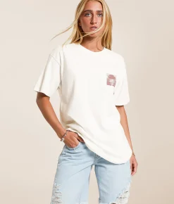 Tops | Reef Kara T-Shirt Marshmallow Reactive Wash