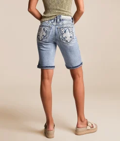 Rock Revival Kari Universal Bermuda Stretch Cuffed Short Kari NM206 Hot