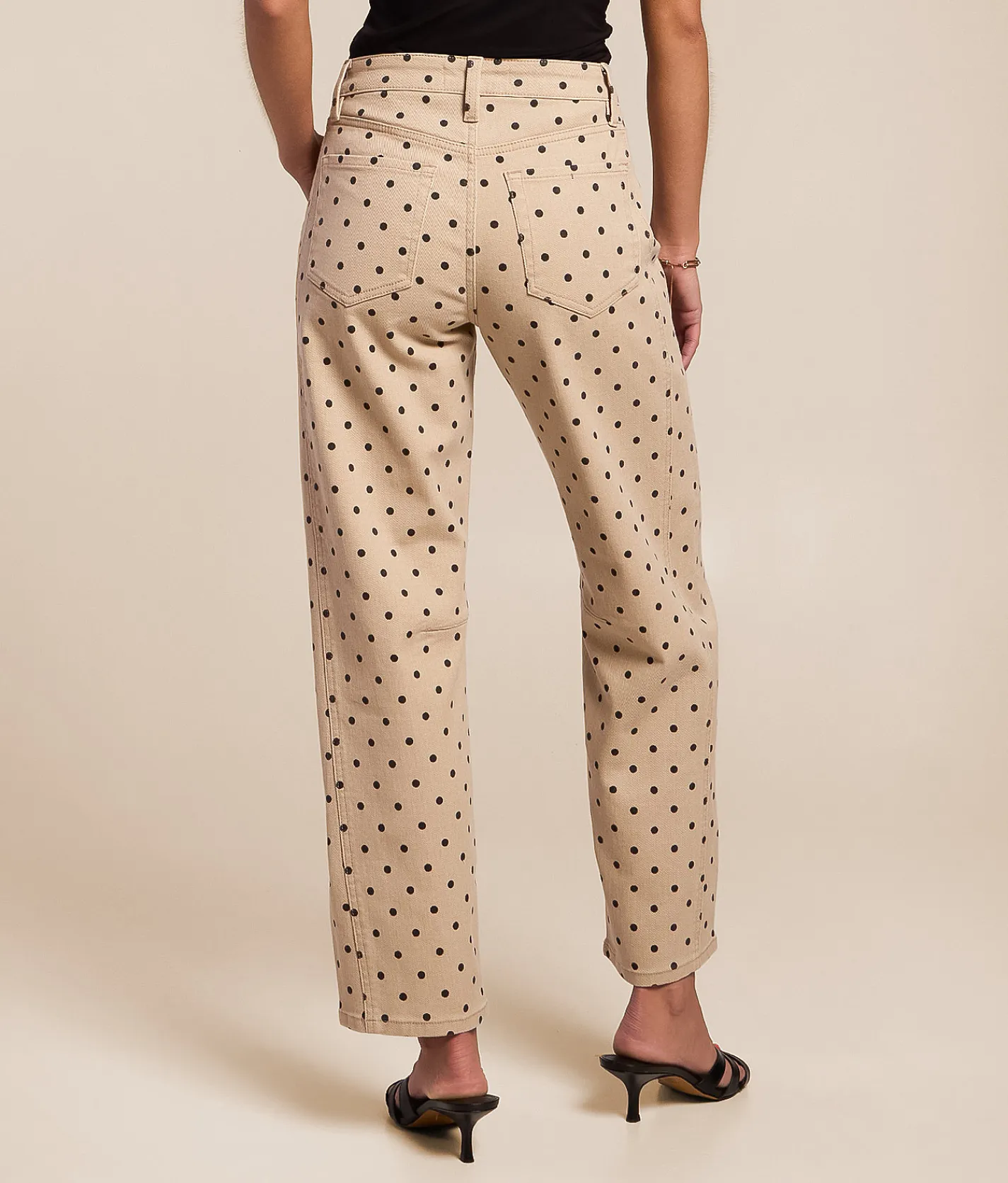 VERVET by Flying Monkey Kate Barrel Polka Dot Jean Black Dot Clearance