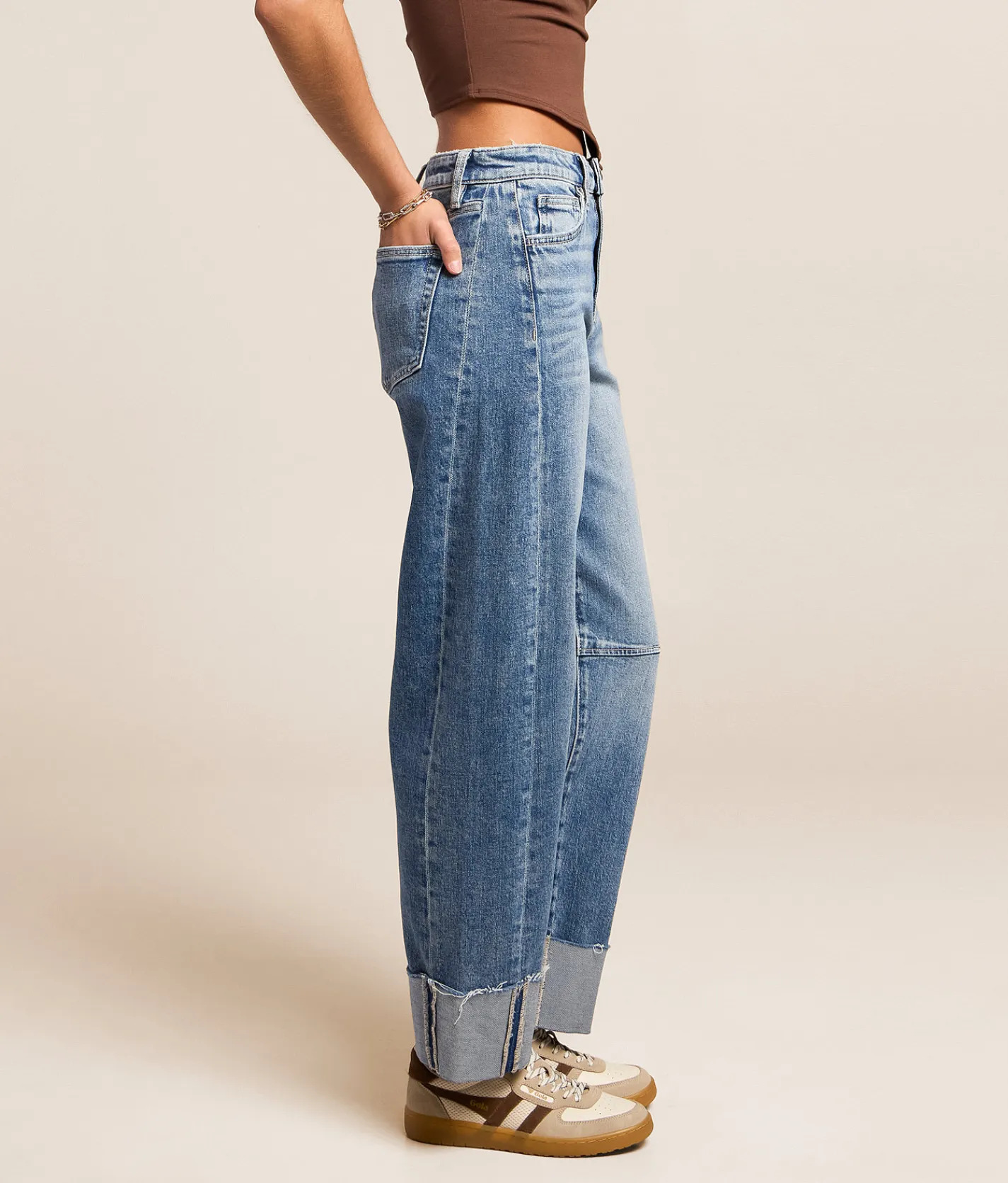 Jeans|Bottoms | VERVET by Flying Monkey Kate Barrel Stretch Cuffed Jean Illustrious