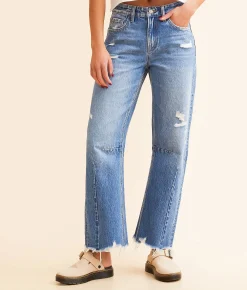 VERVET by Flying Monkey Kate High Rise Barrel Leg Jean Ludic Discount
