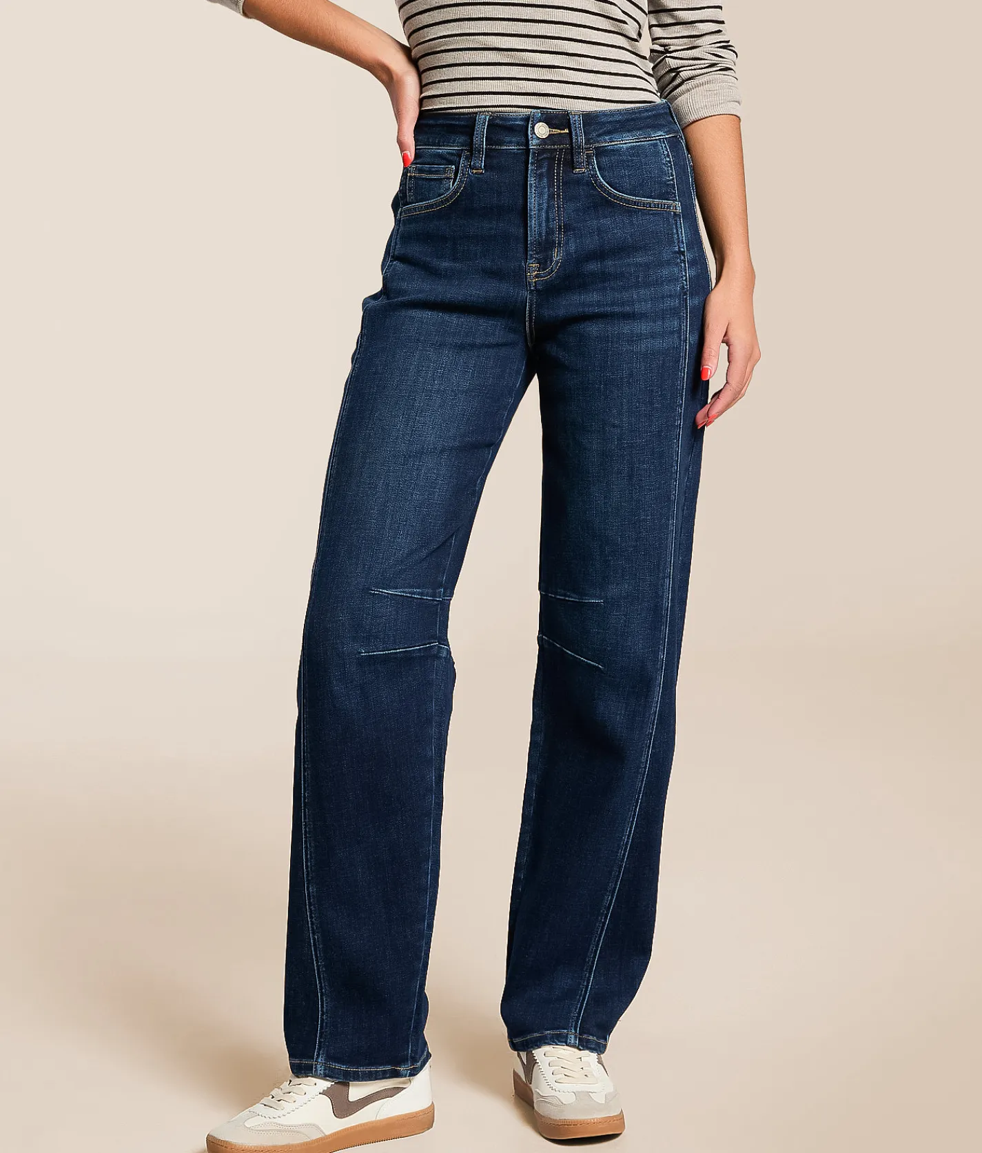 VERVET by Flying Monkey Kate High Rise Barrel Stretch Jean Luminosity Best