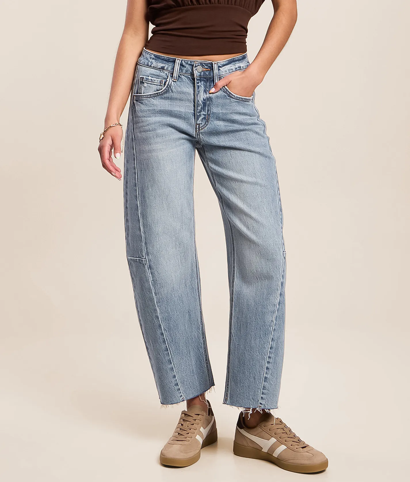 VERVET by Flying Monkey Kate High Rise Barrel Stretch Jean Loftiness