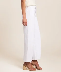 VERVET by Flying Monkey Kate High Rise Barrel Stretch Jean Optic White Discount