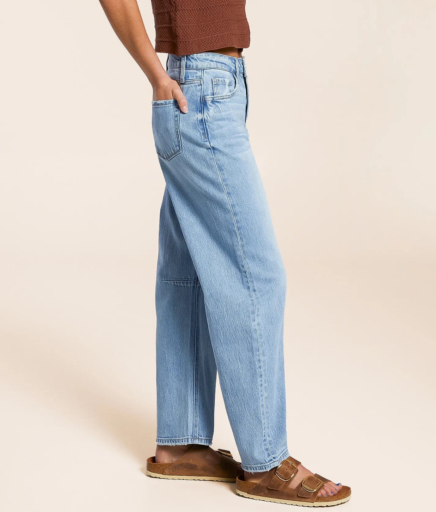 Jeans|Bottoms | VERVET by Flying Monkey Kate High Rise Barrel Stretch Jean Charm