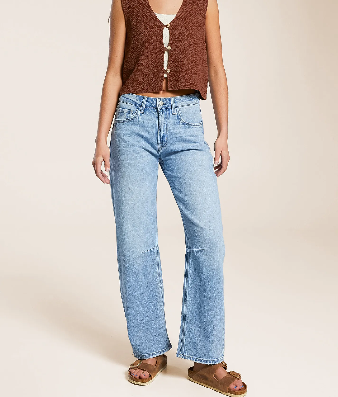 Jeans|Bottoms | VERVET by Flying Monkey Kate High Rise Barrel Stretch Jean Charm