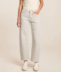 VERVET by Flying Monkey Kate High Rise d Barrel Jean Stripe