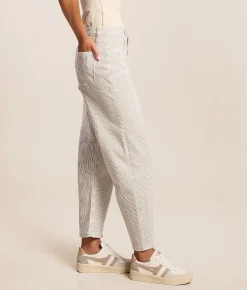 VERVET by Flying Monkey Kate High Rise d Barrel Jean Stripe