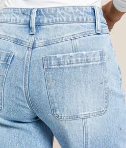 VERVET by Flying Monkey Kate Rhinestone & Stud Barrel Jean Shiny Show Sale