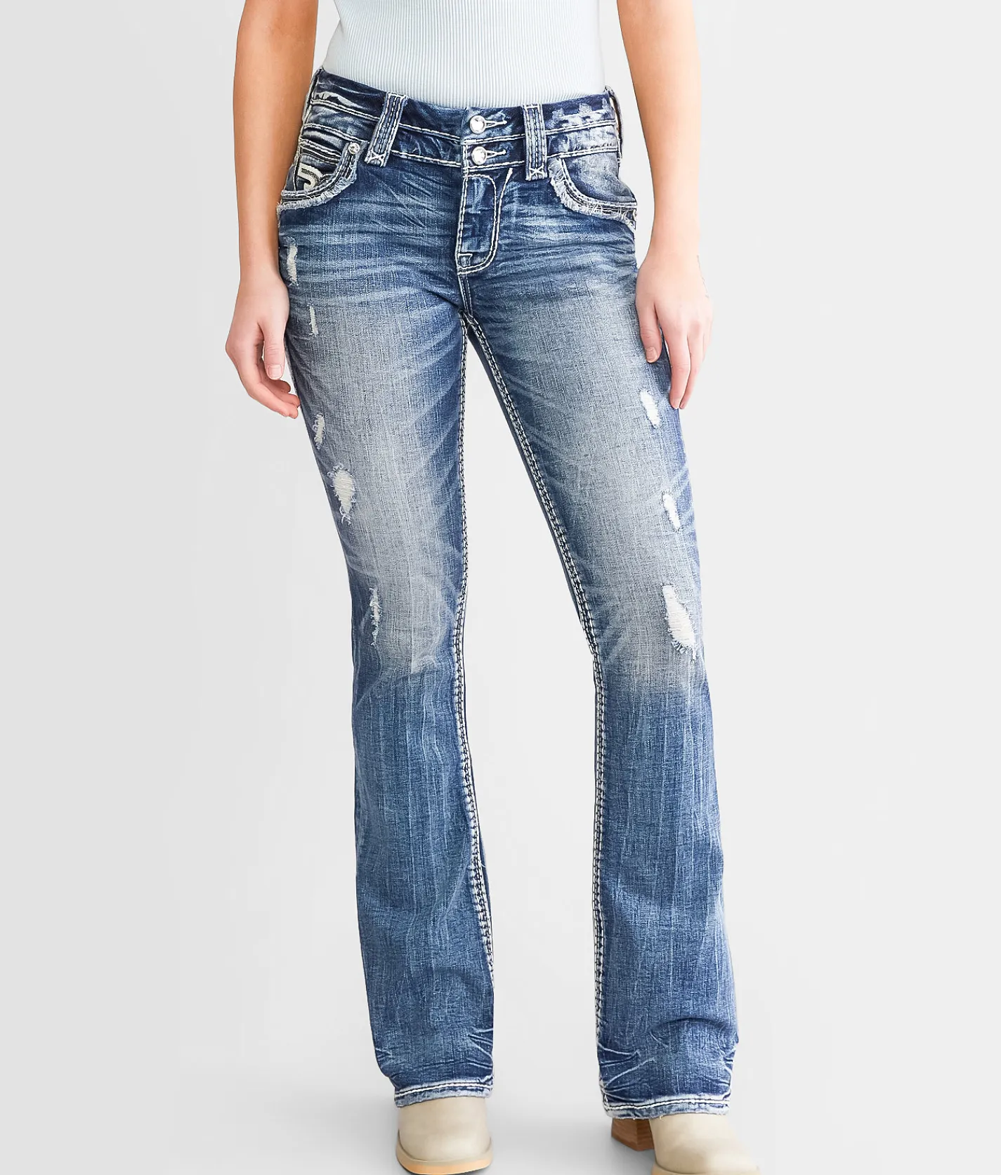 Jeans|Bottoms | Rock Revival Kathryn Mid-Rise Boot Stretch Jean Kathryn MB204