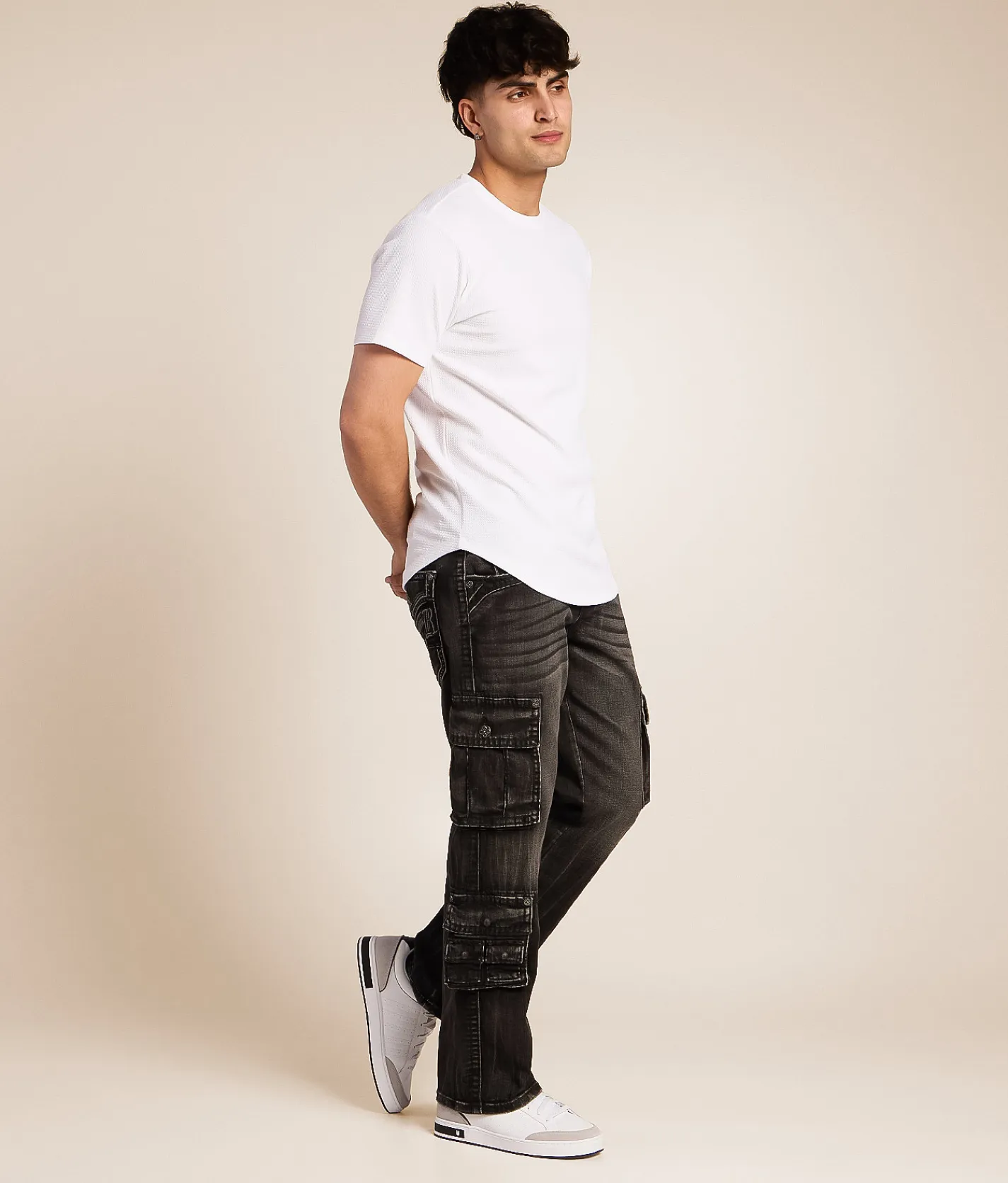 Jeans | Rock Revival Keegan Relaxed Straight Cargo Stretch Jean Keegan E204