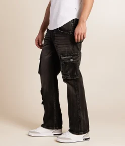 Rock Revival Keegan Relaxed Straight Cargo Stretch Jean Keegan E204 Clearance