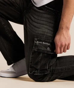 Rock Revival Keegan Relaxed Straight Cargo Stretch Jean Keegan E204 Clearance