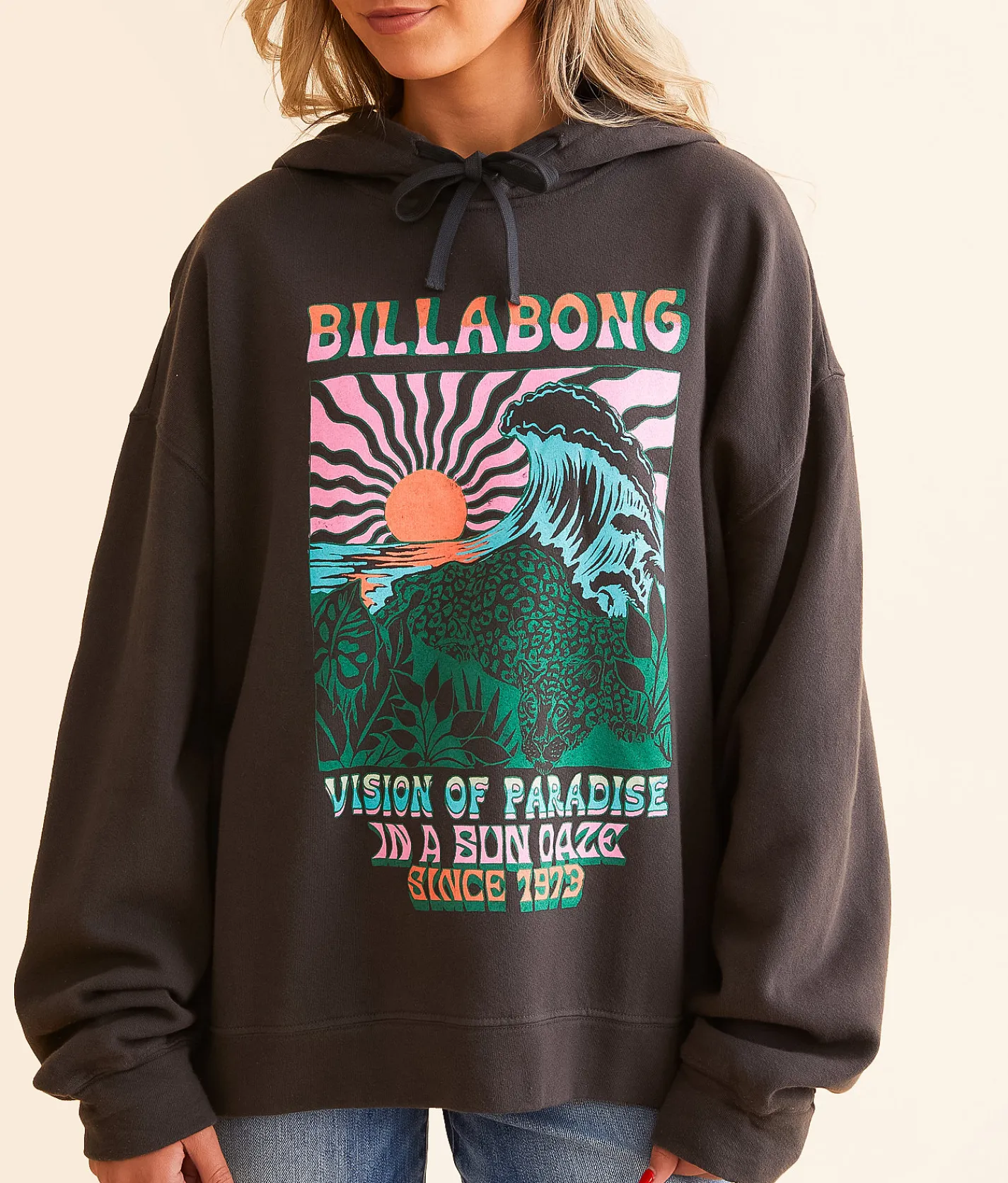 Billabong Keep It Up Hooded Sweatshirt Black Sands New